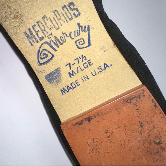 Vintage 1960s Beaded Black velvet Flats - Picture 8 of 8